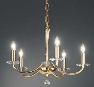 Brumberg Leuchten Krone Bahia 5Lp, gold 859015
