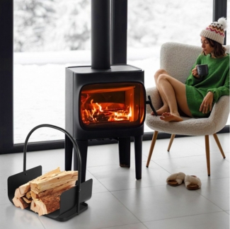 Clanmacy Kaminholzregal Brennholzregal U-förmiges Holzregal Tragbares Außenbereiches Metall, BxTxH:40 x 30 x 50 cm