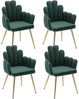 WAHSON OFFICE CHAIRS Esszimmerstuhl 2/4er Set, Samt Polsterstuhl Muschel Sessel Küchenstuhl für Wohnzimmer (4 St)