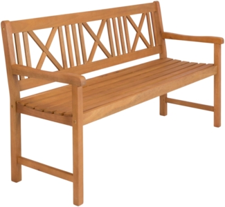 Gartenbank MALMÖ 3-sitzig aus wetterfesten FSC Holz mit Armlehnen