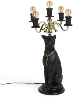 Bold Monkey Stehlampe Gekrönter Panther | Schwarz & Gold