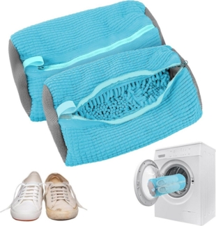 BlingBin Wäschesack 2er Pack Schuhwaschbeutel Waschmaschine Schuhe Waschbeutel (2 St, Mit Reißverschluss Schuhe Wäschesack, Wäschesack für Sneaker), 2x Schuhwaschbeutel, 39×19CM