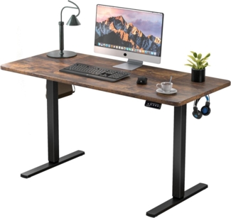 Höhenverstellbarer Schreibtisch 140x60 cm Elektrisch Spleißplatte Ergonomisch