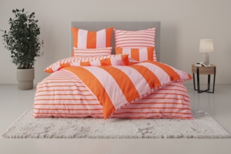 OTTO home Bettwäsche Sari Trend, Linon, 3 teilig, moderne Bettwäsche mit Streifen, frische Farben, ab Größe 135x200 cm