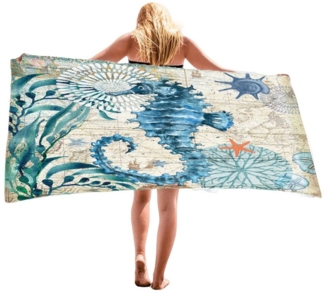 Forrlite Strandtücher Strandtücher, Sandfreie,schnell Trocknende und Leichte, (Stranddecke. Perfekt für den Strand,Badetuch groß,Reisehandtuch), Reise,Strand, Sauna,100x180 cm