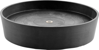 ECOPOTS Blumentopfuntersetzer SAUCER WHEELS Dark Grey, BxTxH: 34,1 x 34,1 x 9 cm