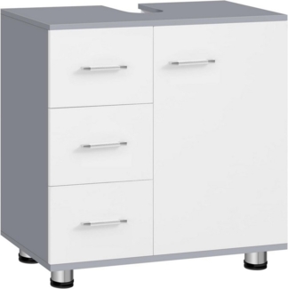 EUGAD Waschbeckenunterschrank (1-St) Badezimmerschrank, mit 3 Schubladen, mit 2 Fächern, Holzwerkstoff