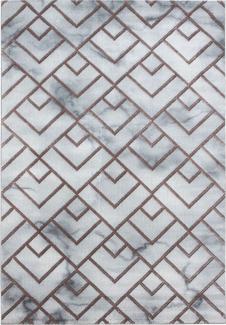 Kurzflor Teppich Nauro rechteckig - 240x340 cm - Bronzefarbe