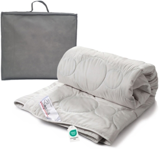Sommerdecke 100% Premium Wildseide Seide Sommerbett Bettdecke 155x220