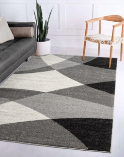 the carpet Teppich Pearl, rechteckig, Höhe: 11 mm, moderner dichter Wohnzimmer Teppich Konturenschnitt