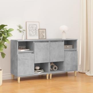 vidaXL Sideboards 2 Stk. Betongrau 60x35x70 cm Holzwerkstoff 3185723