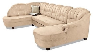 Home affaire Wohnlandschaft Budapest U-Form, wahlweise mit Bettfunktion