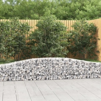 vidaXL Gabionen mit Hochbogen 8 Stk. 400x30x40/60 cm Verzinktes Eisen 3145793