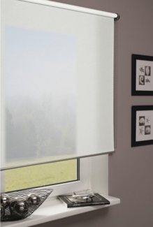 Rollo Seitenzugrollo Lichtdurchlässig, GARDINIA, transparent, mit Bohren, verschraubt, Schrauben, Decken-, Wand- oder Nischenmontage