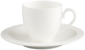 Villeroy & Boch White Pearl Espressotasse mit Untertasse 70 ml - DS
