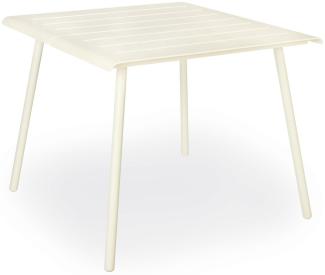 Vapio Outdoortisch Aluminium 90x90x74 cm Creme