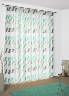 Wirth Vorhang Bray, Kräuselband (1 St), blickdicht, Jacquard