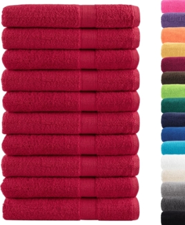 vidaXL Premium-Saunatücher SOLUND 10 Stk. Rot 80x200 cm 600 g/m² 137412