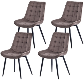 HOMAVO Esszimmerstuhl YZ2 STUHL-SET 4 Stück in Samt, gepolstert (4Set)