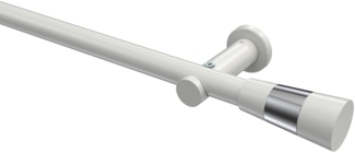 Gardinenstangen-Set Platon Tanara 120 cm, 1-läufig (ohne Ringe), 20 mm Ø Weiß