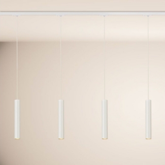 s.luce Pendelleuchte Hängelampe Crutch inkl 1-Phasen-Schiene Mitteleinspeiser Weiß