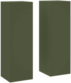 vidaXL Pflanzenständer 2 pcs Olivgrün 24 x 24 x 75 cm Stahl 865823