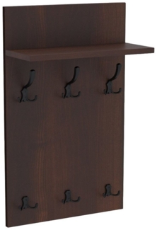 AKKE Garderobenhalter, MIDI Garderobe Schwarze Haken 2mm PVC Kantenumleimung