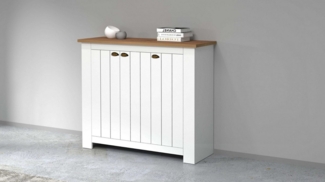 INOSIGN Schuhschrank FIGO, Made in Italy – Schuhkommode,Schuhregal für ca. 30 Paar Schuhe (1-St) 3-Türig, Siebdruck-dekorative Fräsungen, 10 Fächer, Höhe: 100 cm