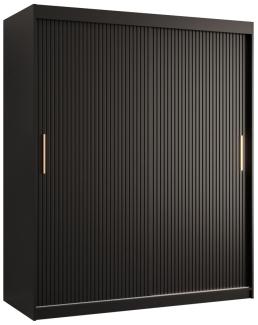 Kleiderschrank Kirtan Slim 1 150 (Farbe: Schwarz, Größe: 1250 cm)