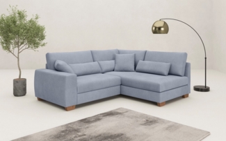 Mr. Couch Ecksofa Helena L-Form, bis 140 kg belastbar, mit Taschenfederkern, wahlweise mit Bettfunktion