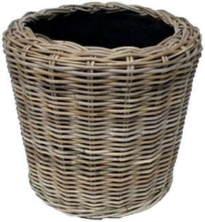 Van der Leeden Blumentopf Blumenkorb Blumentopf Pflanzkübel Rattan Weide Sylter Korb Drypot (1 St), 42x44 cm, Rattan, 23 L, Naturprodukt, incl. Kunststoffeimer