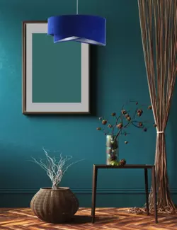 BPS Koncept 060-084 Hängeleuchte Galaxy Kobalt, Silber 1 x E27 Ø 50cm H:105cm dimmbar