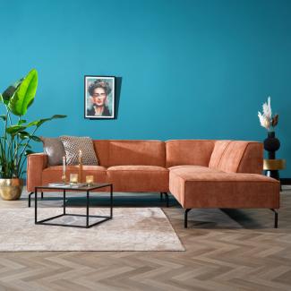 Bronx71 Ecksofa Kansas Stoff terracotta rechts