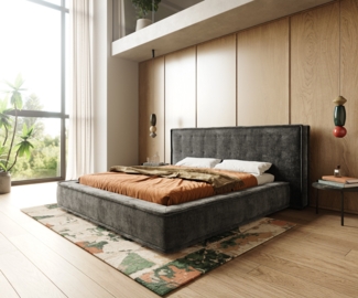 Polsterbettgestell Filikos 180x200 cm Chenille Anthrazit