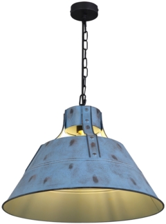 Hängeleuchte, blau-antik, 45 cm