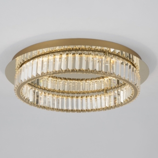 Nova Luce 9333080 AURELIA LED Deckenleuchte 60cm gerade 3500K Gold Kristall