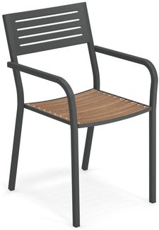 2er Set Emu Segno Armlehnstuhl Stahl/Teak