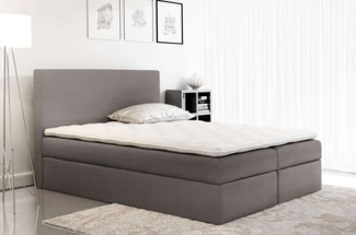 99rooms Mattia Boxspringbett Kunstleder SOFT Grau 120x200 cm
