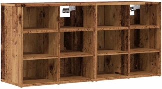 vidaXL Schuhschränke 2 Stk. Altholz-Optik 52x30x50 cm 857034