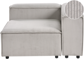 Eckmodul ARDAL Cord Taupe linksseitig