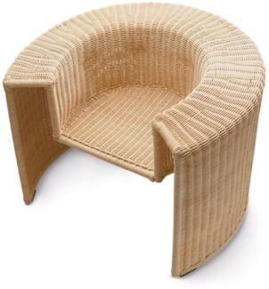 Casa Padrino Luxus Rattan Sessel Naturfarben - Made in Italy