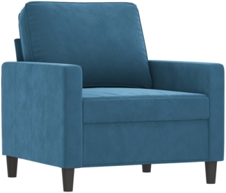 vidaXL Sessel Blau 60 cm Samt 359188