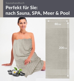 Lashuma Saunatuch XXL Handtuch London, Frottee (1-St), großes Badetuch Damen & Badehandtuch Herren 80x200 - Saunahandtuch