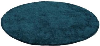 TOM TAILOR HOME Hochflor-Teppich Shaggy Teppich Cozy, rund, Höhe: 25 mm, Uni Farben, auch in Pastell Farben, weich & kuschelig