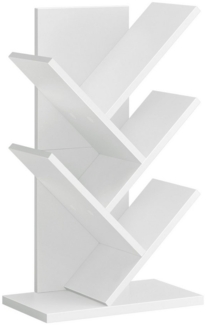 Vasagle Bücherregal Baumform, Standregal 5 Ebenen, Eckregal platzsparend, Aufbewahrungsregal für Schlafzimmer, Wohnzimmer, Homeoffice