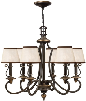 Elstead Lighting Plymouth Kronleuchter 6-flammig bronze E14
