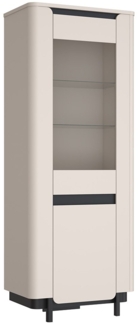 Vitrine Venedig / Vodol, Holzwerkstoff, Beige, 76 x 196 x 45 cm