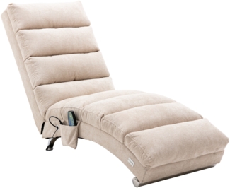 LVHOM Relaxsessel Sackleinen Massage-Liege INDOOR PREMIUM, Ergonomische Fernbedienungs-Steuerung, 5 Massageprogramme, Elektrischer Massagesessel