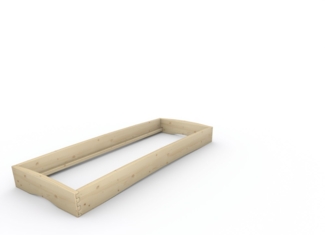 Holzbett (Fichte) "Rosi" 80 x 220 cm 20 cm ohne Kopfteil Massivholzbett Bett