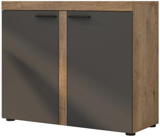 Furnix Kommode Alvor Sideboard mit 2 Türen Anrichte Kommode 97,2 cm modern, 97,2x82x40,3 cm, multifunktional & zeitlos